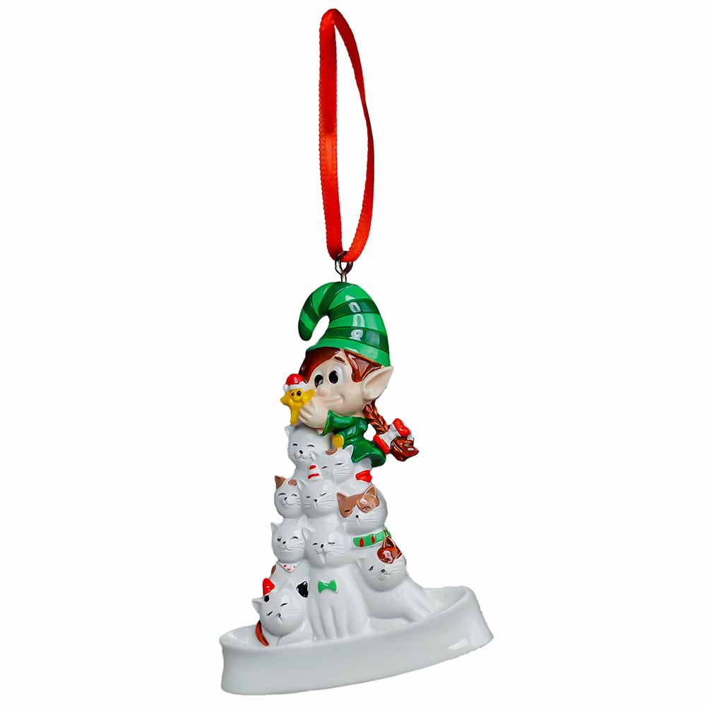 Pendente personalizzabile Elfetto con albero di gatti Elfidea 1