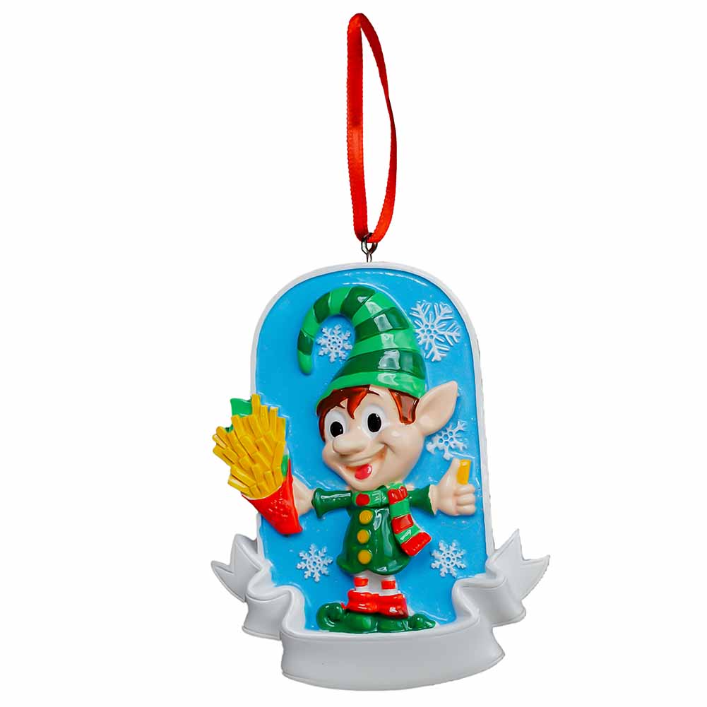 Pendente personalizzabile Elfetto con patatine fritte Elfidea 1