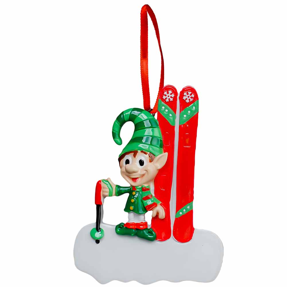 Pendente personalizzabile Elfetto Sciatore Elfidea 1
