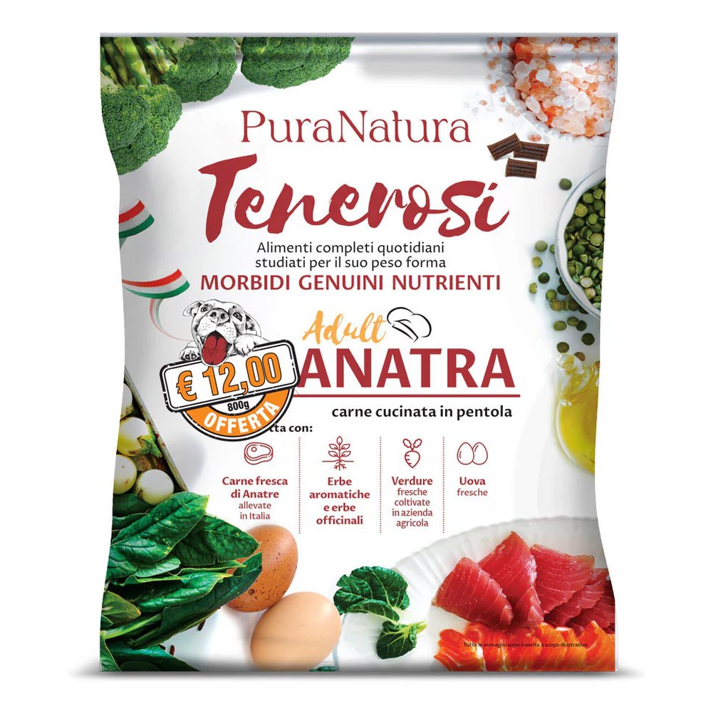 Tenerosi Pura Natura Anatra per Cani Adulti 1,3kg 1