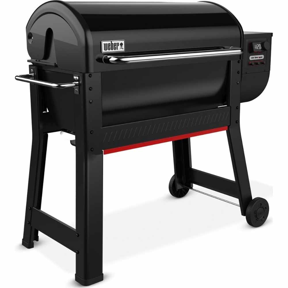Weber Smoque XL barbecue a pellet con supporto cottura per pollo Gourmet Barbecue System 8