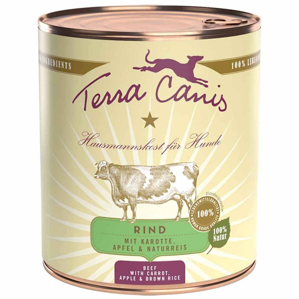 Terra Canis Classic manzo con carote, mela e riso integrale 800 g Cibo umido per cani 1