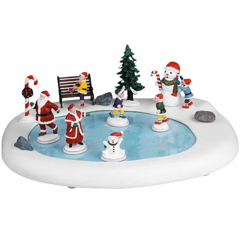 Northern Lights Skating Pond Santa's Wonderland Lemax Cod 44363