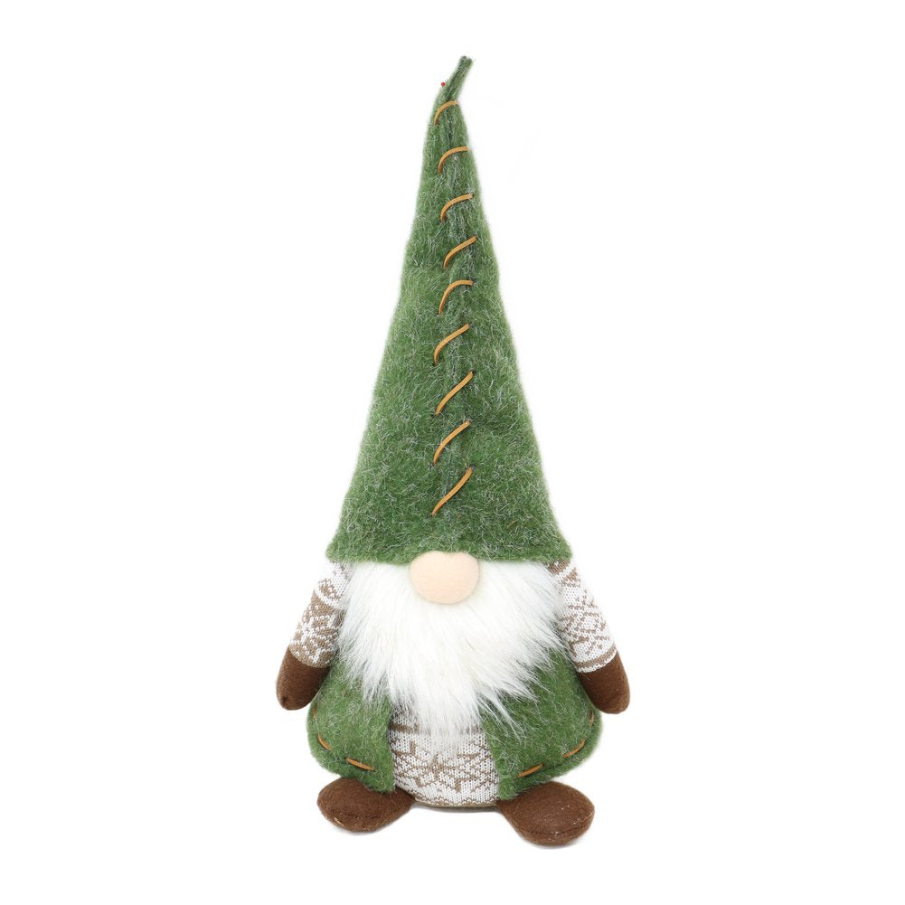 Gnomo di Natale verde e marrone We Love Christmas 47 cm 1