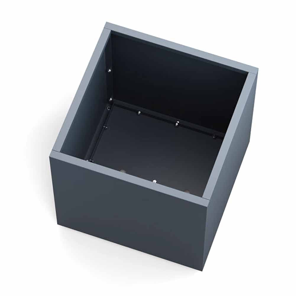 Vaso Herstera Metal Planter Cube 60 Antracite 60x60x60cm 08976804 4