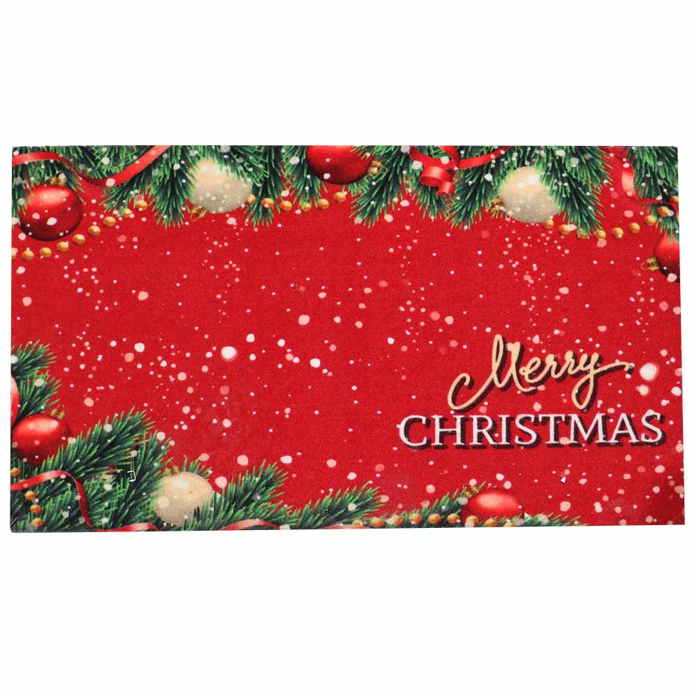 Zerbino Natalizio Merry Christmas con Rami di Pino e Palline 76x43cm 1