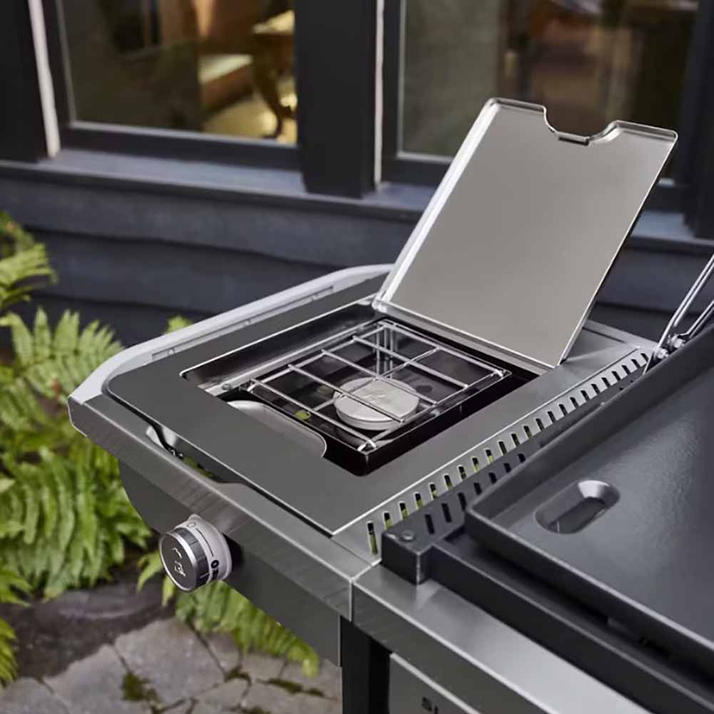 Piastra Premium Weber SLATE GPSB da 76cm 1500247 con fornello laterale 4