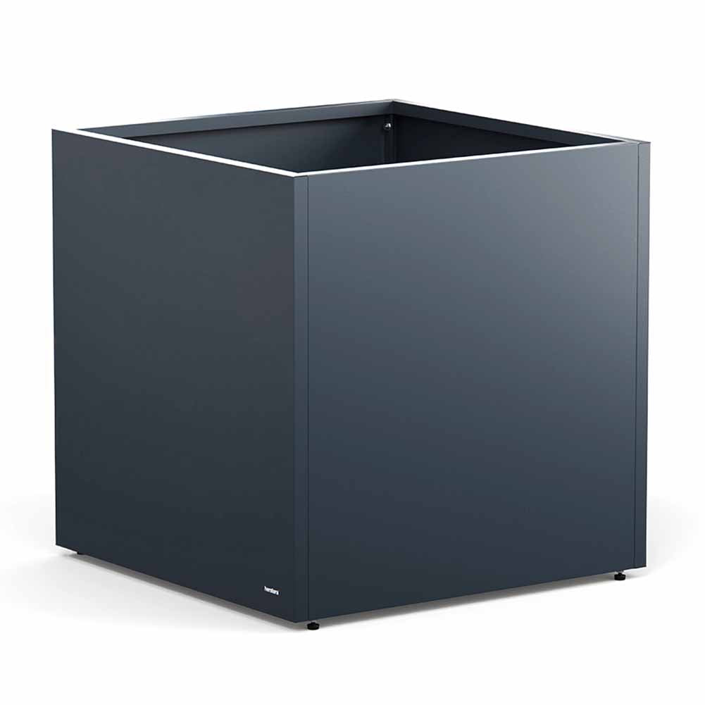 Vaso Herstera Metal Planter Cube 80 Antracite 80x80x80cm 08976802 1