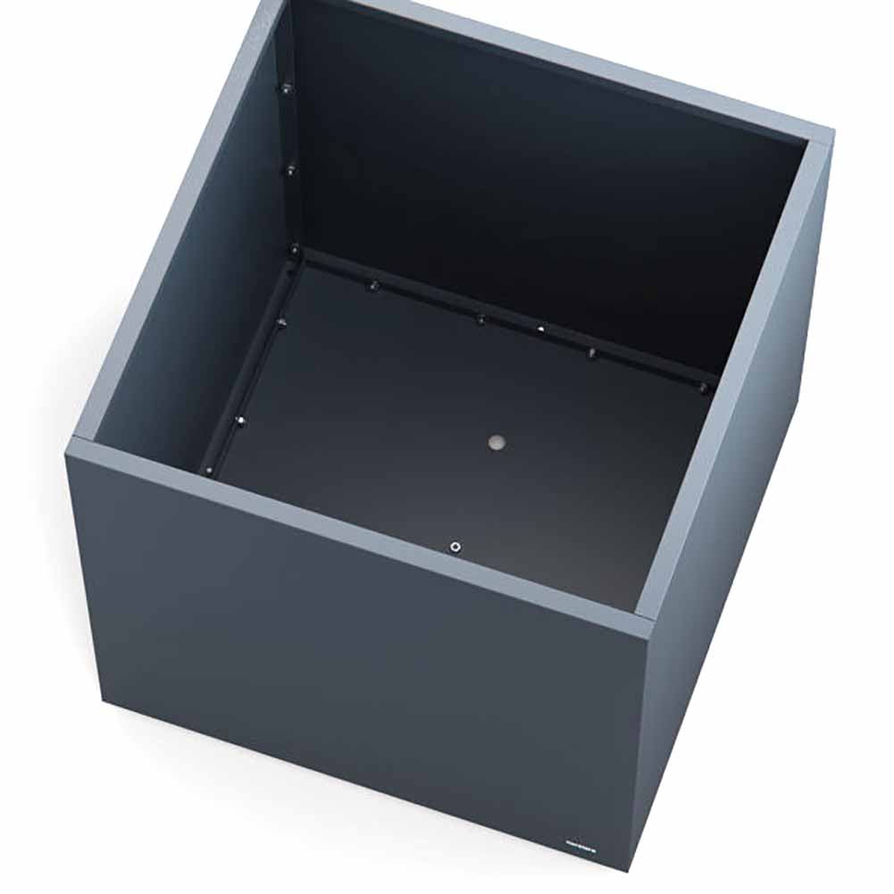 Vaso Herstera Metal Planter Cube 80 Antracite 80x80x80cm 08976802 4