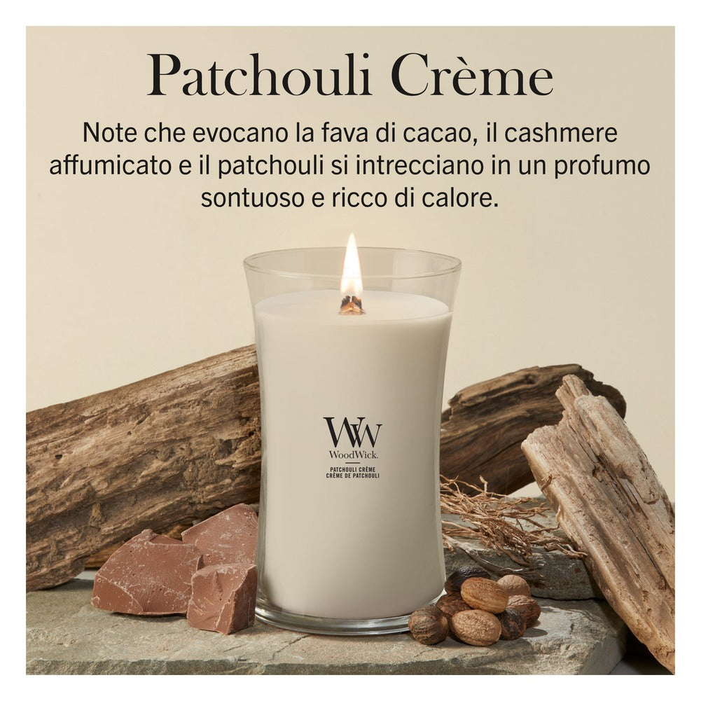 Candela Grande WoodWick Patchouli Crème 3