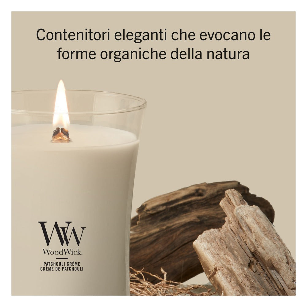 Candela Grande WoodWick Patchouli Crème 4