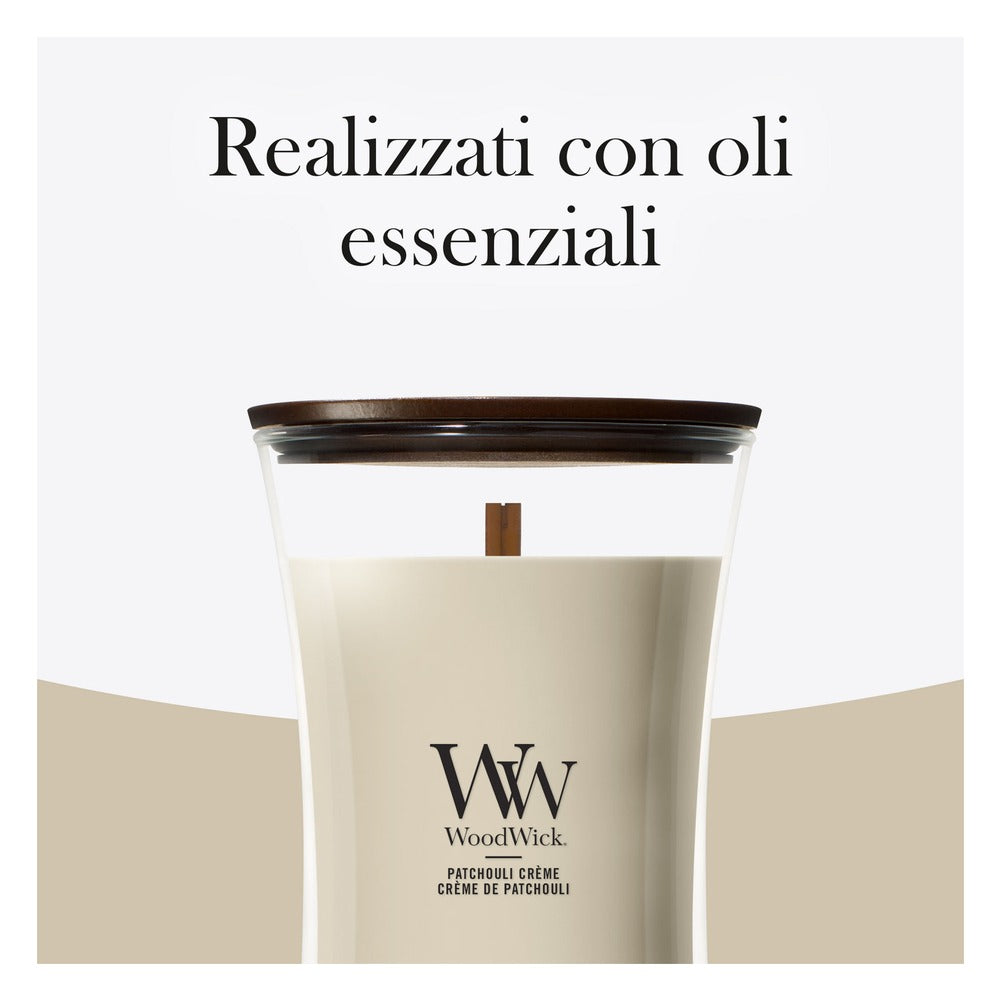 Candela Grande WoodWick Patchouli Crème 6