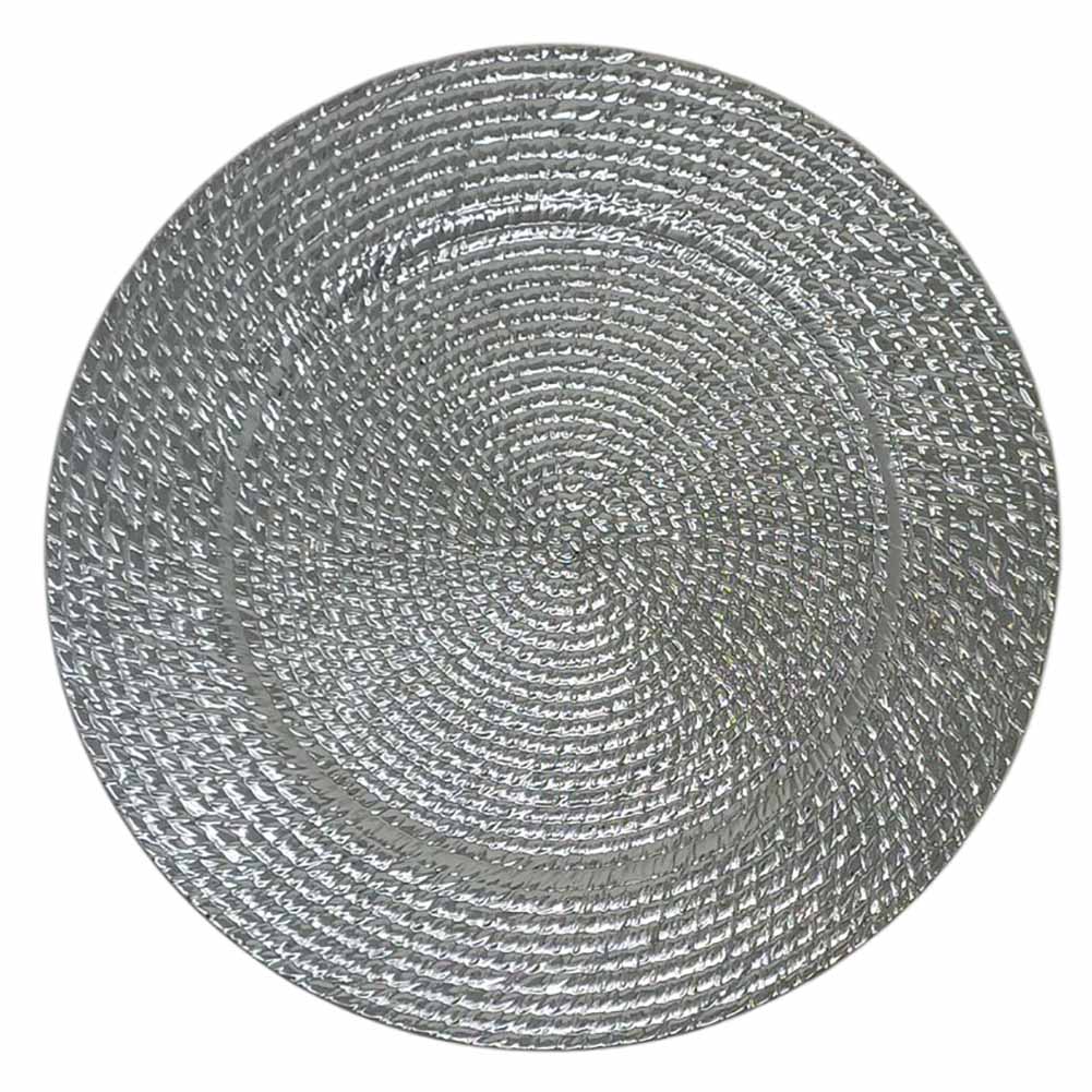 Sottopiatto con intreccio circolare Argento 33 cm 1