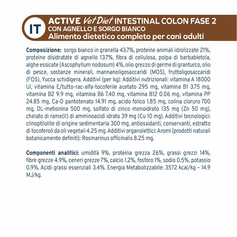 Alimento secco cane Forza10 Intestinal Colon Fase 2 agnello sorgo 10 kg 4