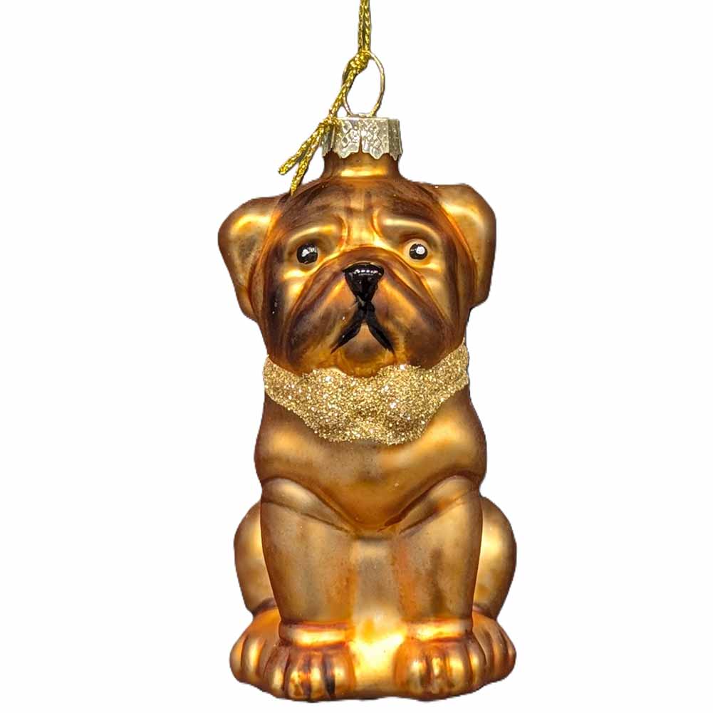 Formina in vetro Bulldog con papillon 9cm 1