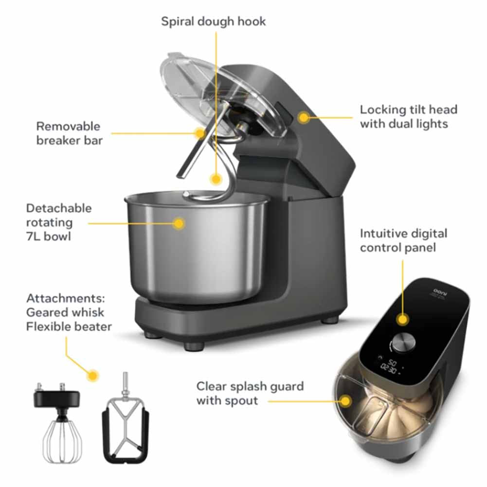 Impastatrice a spirale Ooni Halo Pro 7 litri 5