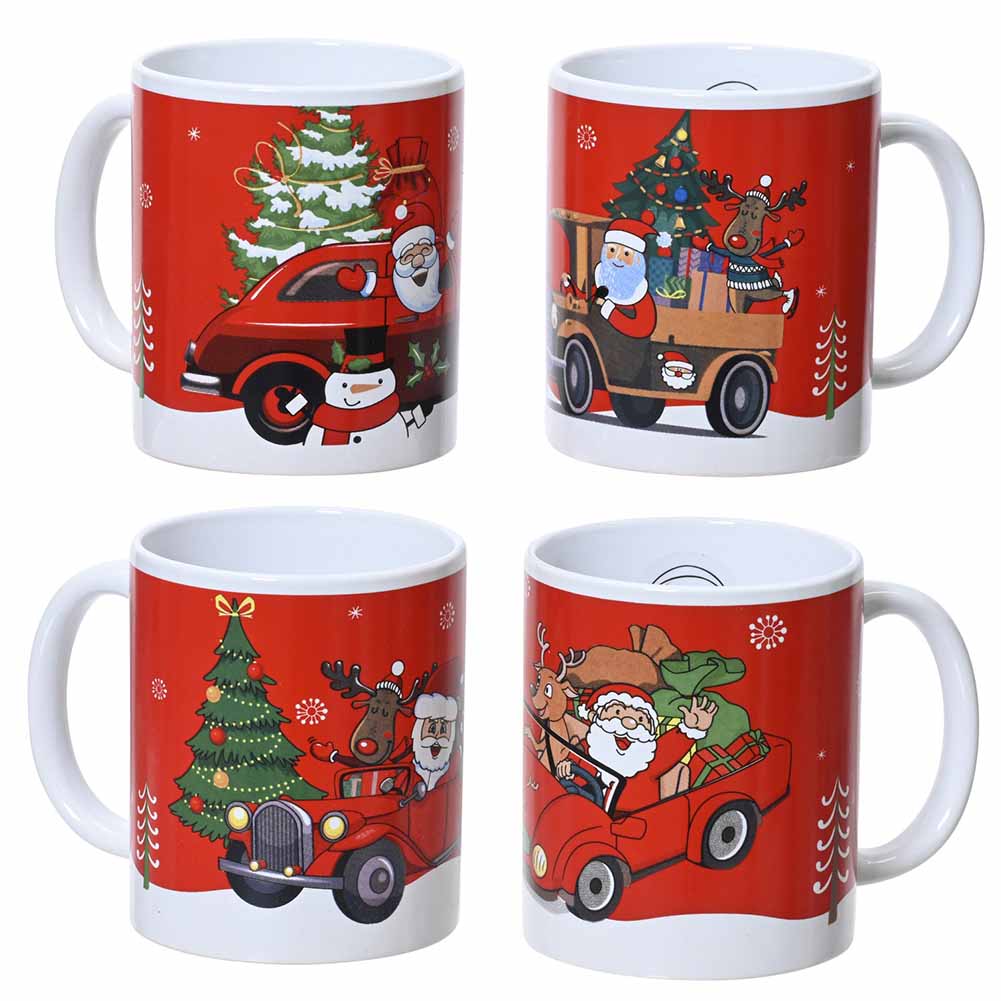 Tazza mug Babbo Natale in automobile 1 pezzo