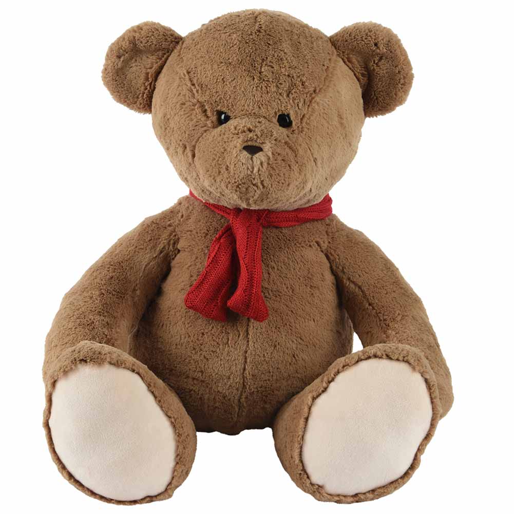 Peluche orso marrone con sciarpa 25cm
