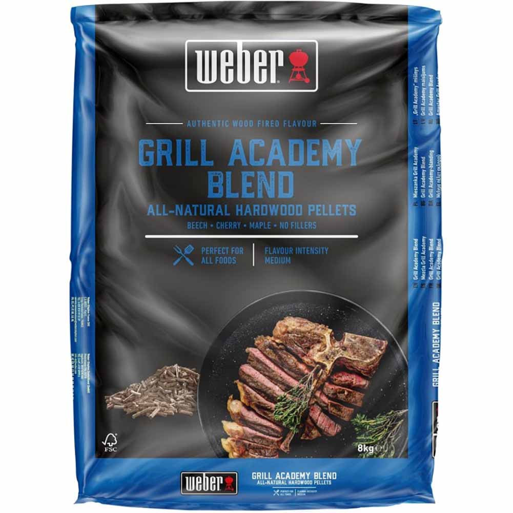 Pellet di legno Weber grill Academy blend 8kg 3401051