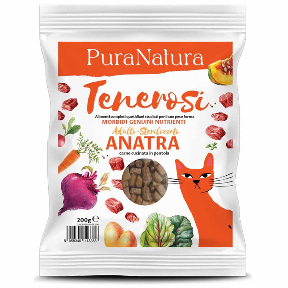 Alimento umido per gatto Tenerosi all'anatra 200g