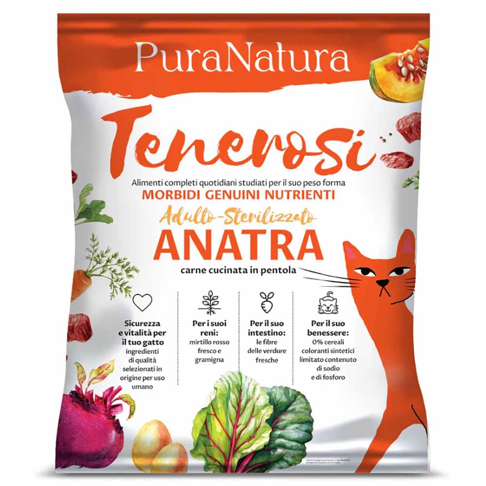 Alimento umido per gatto Tenerosi all'anatra 800g