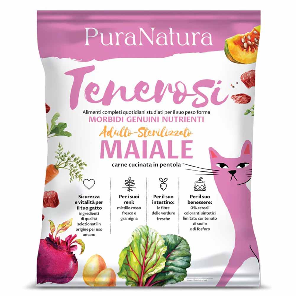 Alimento umido per gatto Tenerosi al maiale 800g
