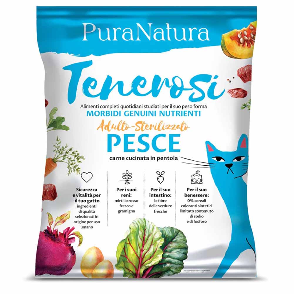 Alimento umido per gatto Tenerosi al pesce pescato 800g