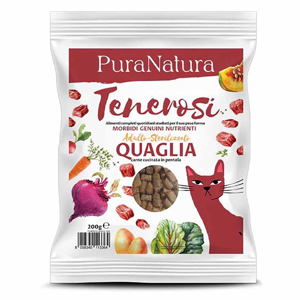 Alimento umido per gatto Tenerosi alla quaglia 200g