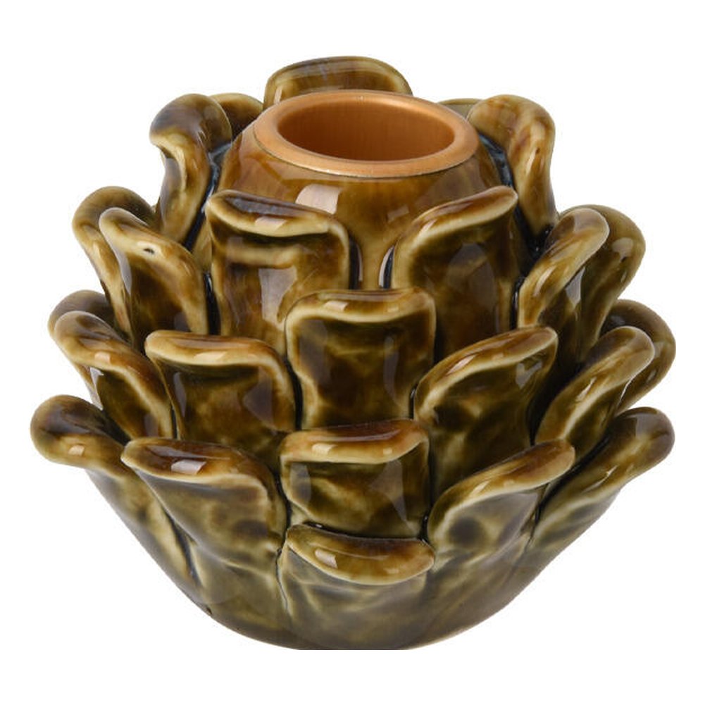 Portacandela in porcellana a forma di pigna smaltato 8,5 cm – 1 pezzo, colore assortito 5