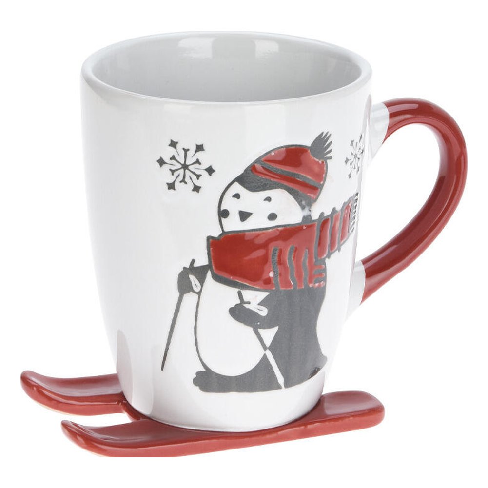 Tazza mug natalizia in ceramica con sci 330 ml – 1 pezzo, soggetto assortito 4