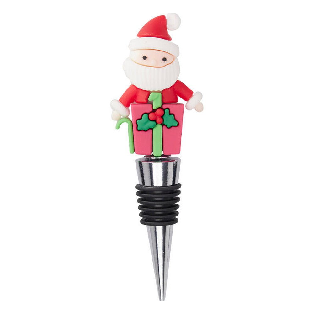 Tappo per bottiglia natalizio in alluminio e silicone – 1 pezzo, soggetto assortito 2