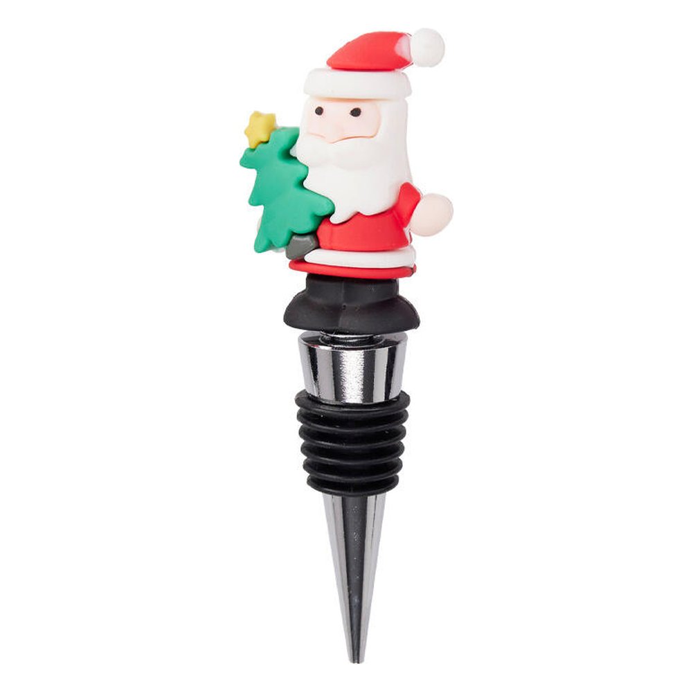Tappo per bottiglia natalizio in alluminio e silicone – 1 pezzo, soggetto assortito 3
