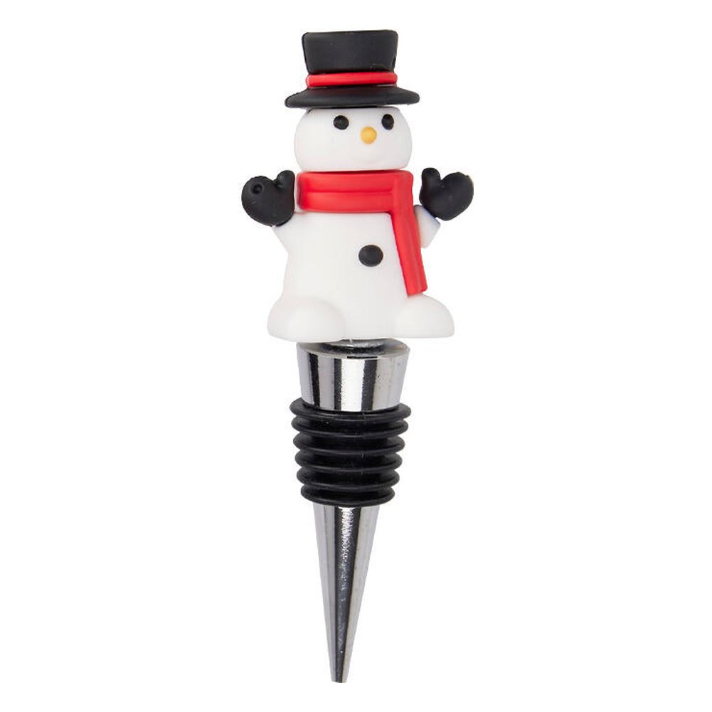 Tappo per bottiglia natalizio in alluminio e silicone – 1 pezzo, soggetto assortito 4