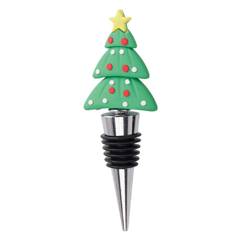 Tappo per bottiglia natalizio in alluminio e silicone – 1 pezzo, soggetto assortito 5