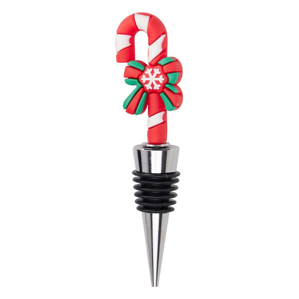 Tappo per bottiglia natalizio in alluminio e silicone – 1 pezzo, soggetto assortito 7