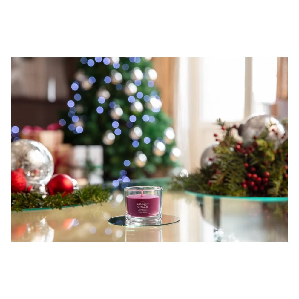Candela Votiva in Vetro Yankee Candle Signature Sparkling Winterberry 3