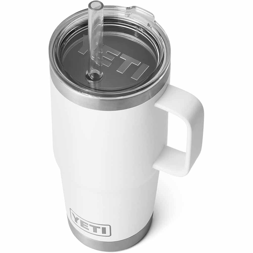 Tazza Termica Yeti Rambler con cannuccia bianca 739ml con cannuccia 3