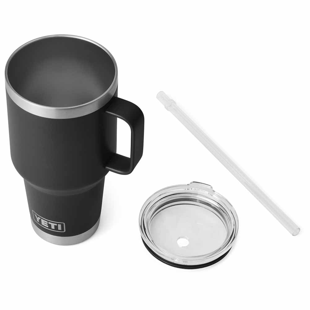 Tazza Termica Yeti Rambler con cannuccia nera 739ml con cannuccia 3