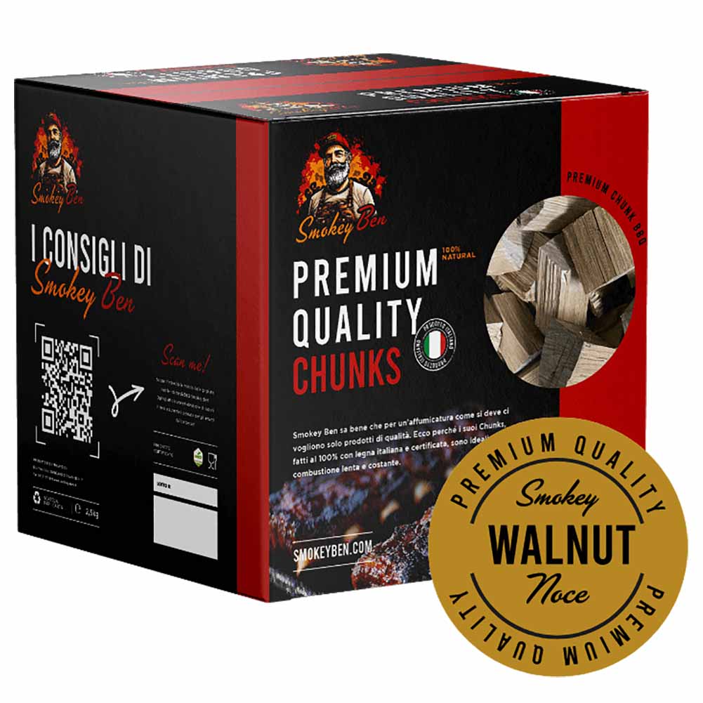 Chunks affumicatura Smokey Ben noce sacco 2 kg 1