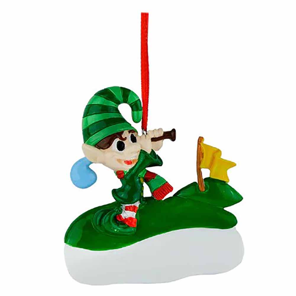Pendente personalizzabile Elfetto gioca a Golf Elfidea. 1