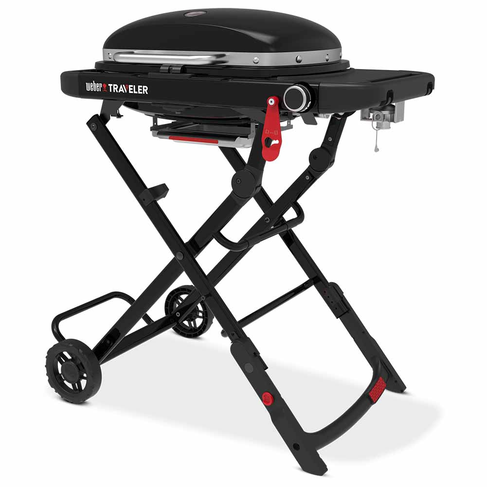 Weber Traveler Compact barbecue a gas portatile con paletta precision 4