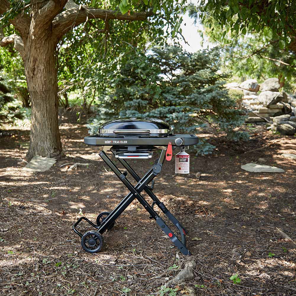 Weber Traveler Compact barbecue a gas portatile con paletta precision 3