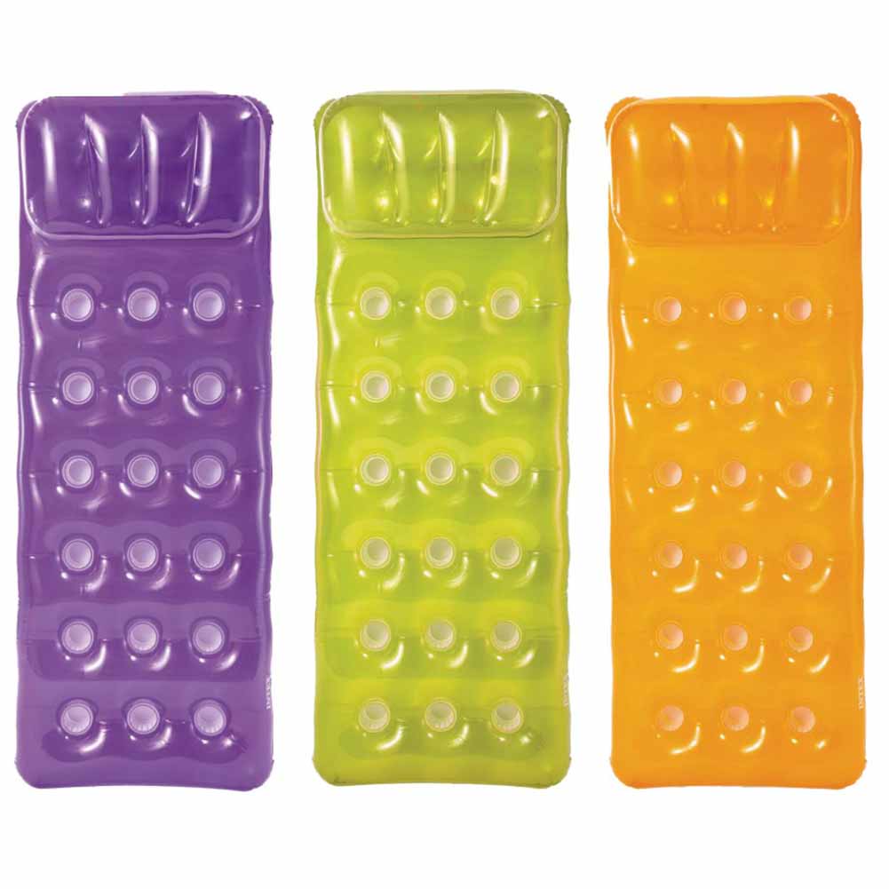 Materassino gonfiabile Intex 18 buchi con cuscino 188x71 cm cod 58890 1