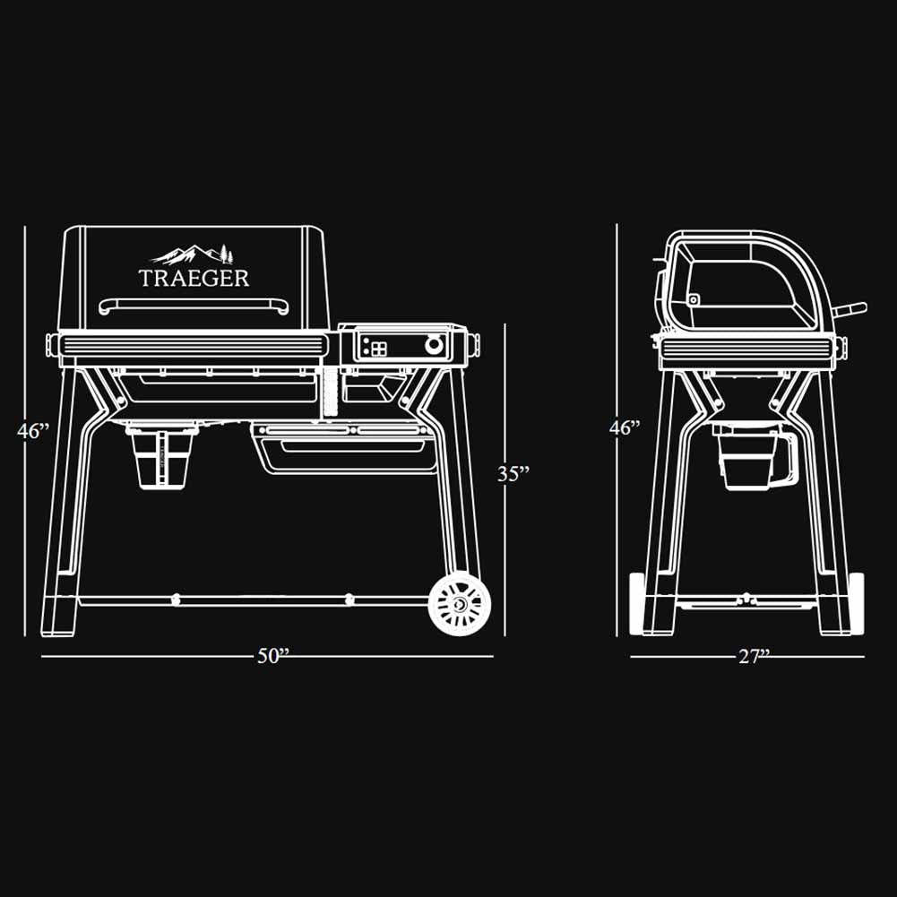 Traeger Woodridge Barbecue a pellet con controllo digitale e connettività WiFIRE 3