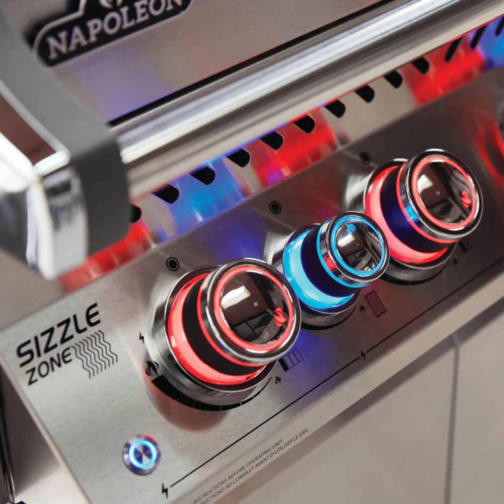 Napoleon Prestige PRO 500RSIB Barbecue a gas inox con Sizzle Zone e girarrosto 4