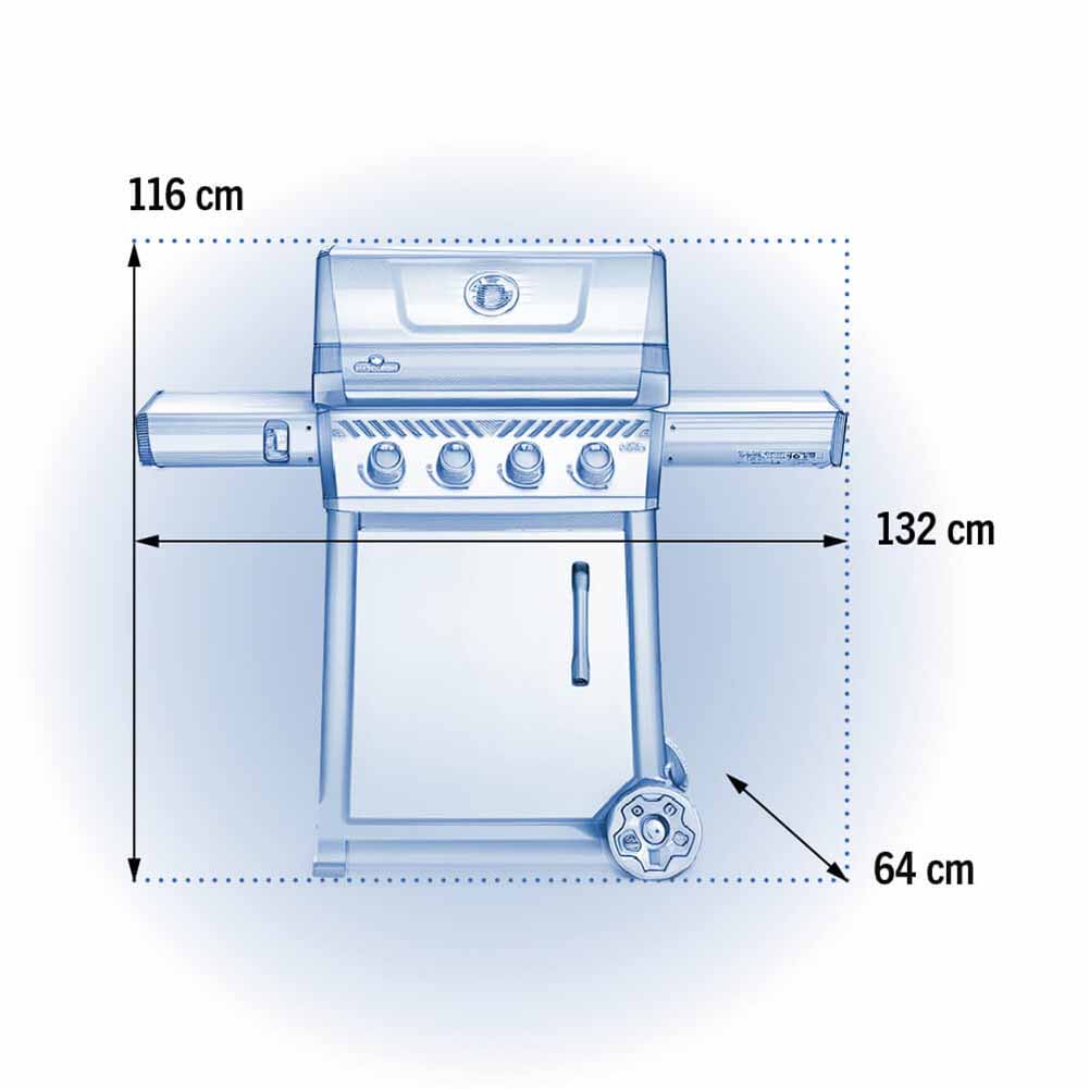 Napoleon Freestyle 425 Barbecue a gas compatto con 4 bruciatori inox 9