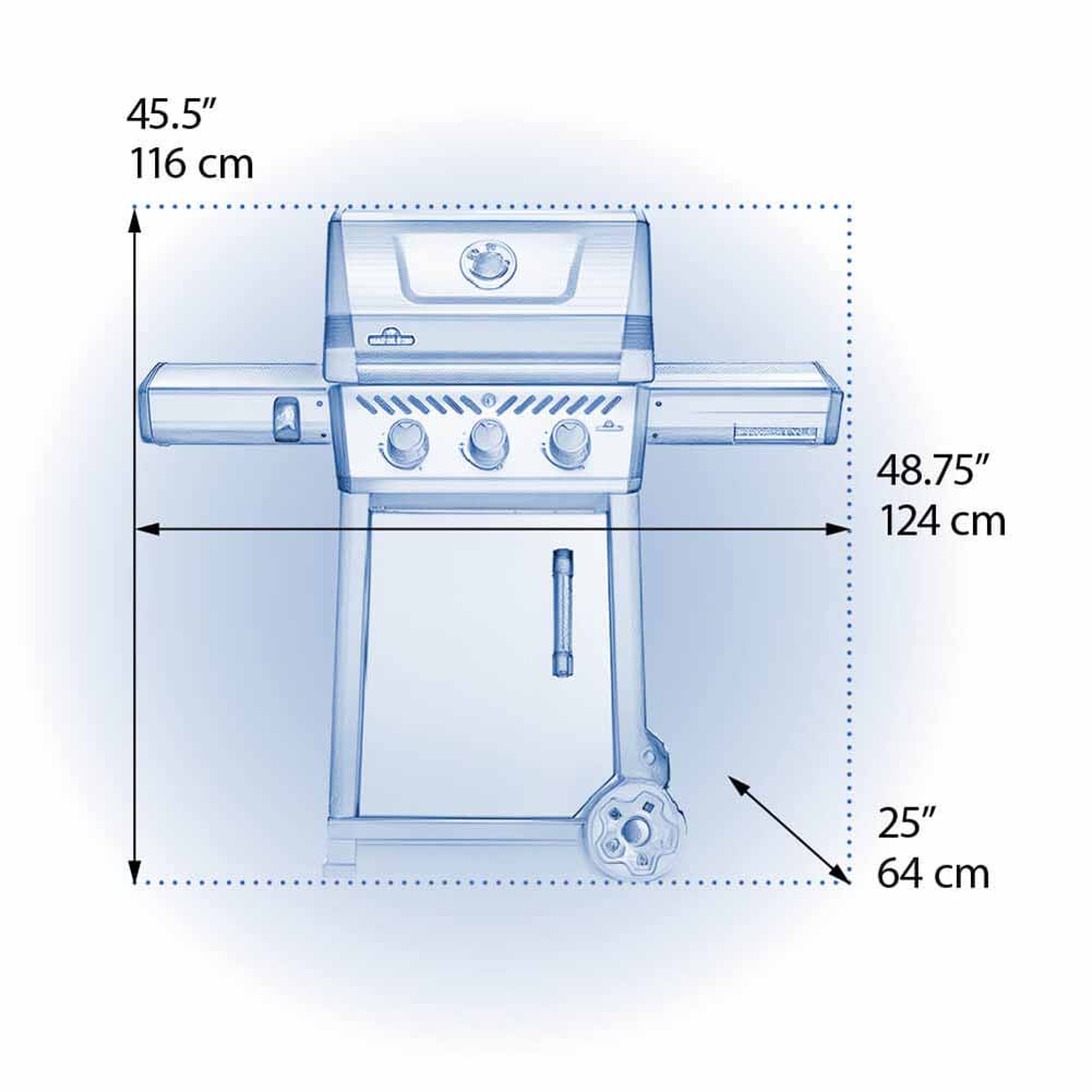 Napoleon Freestyle 365 Barbecue a gas compatto con 3 bruciatori inox 4
