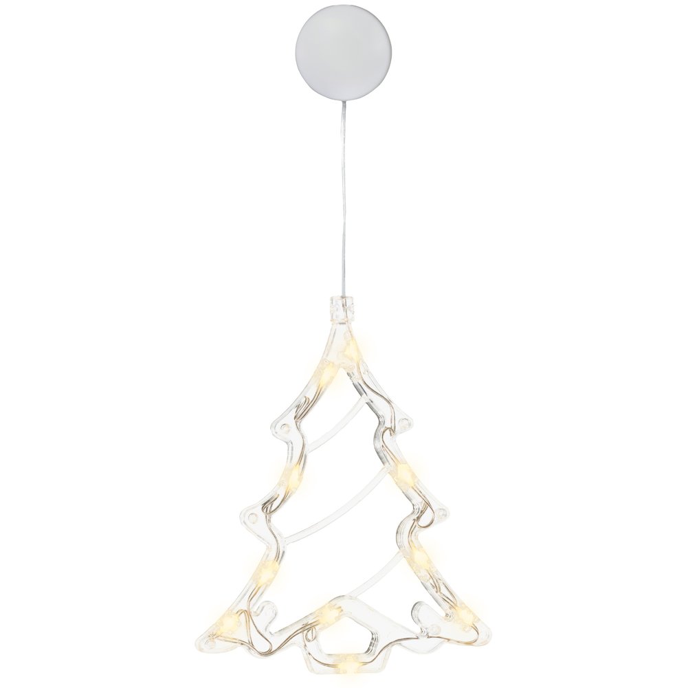Decorazione luminosa Albero per finestra con led bianco caldo, 17,5cm per interno 2