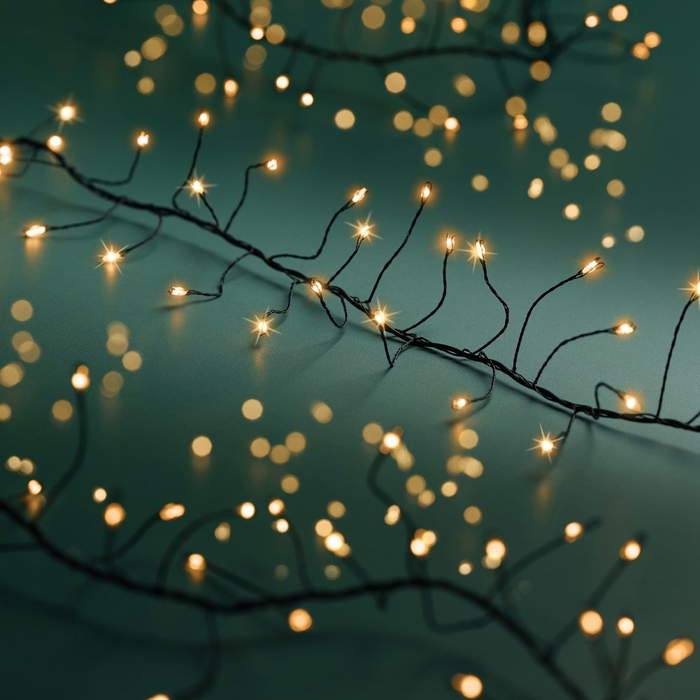 Filo di luci Micro 1440 LED compact classic warm, effetto twinkle 8 funzioni, 18m per esterno 4