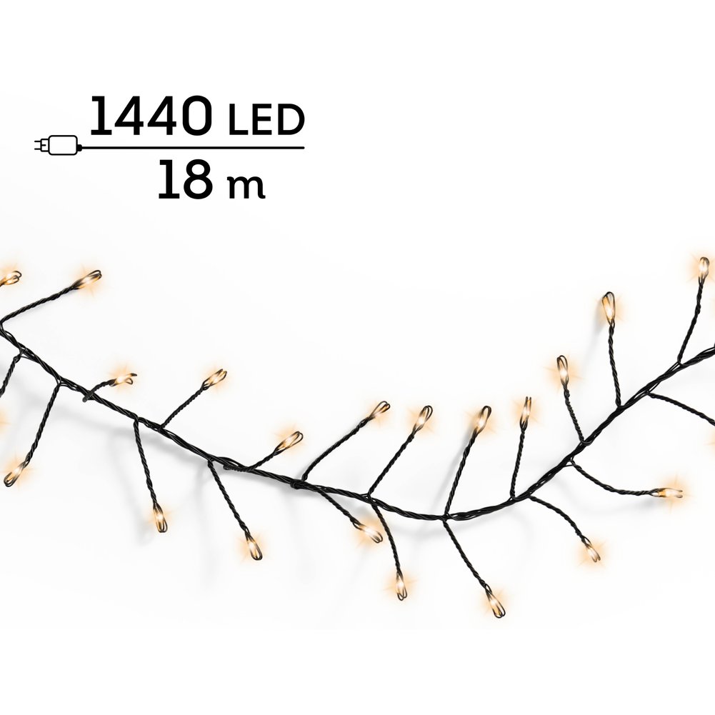 Filo di luci Micro 1440 LED compact classic warm, effetto twinkle 8 funzioni, 18m per esterno 5